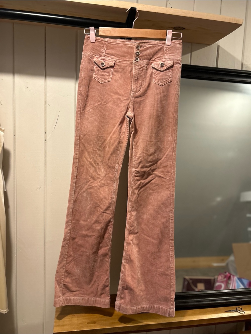 Pilcro and the Letterpress Dusty‎ Pink Corduroy Pants
